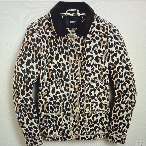 NEW - J.Crew Barn Jacket in Leopard Print - Picture 2 of 14